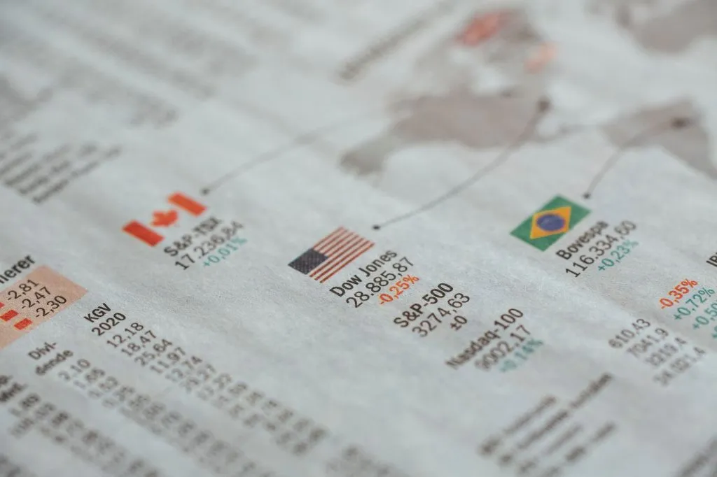 Journal financier avec statistiques de marche