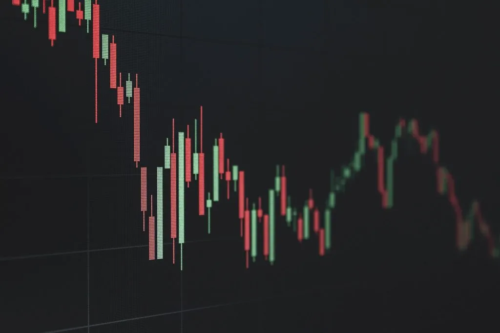 Graphique bourse tendances rouge vert données marche