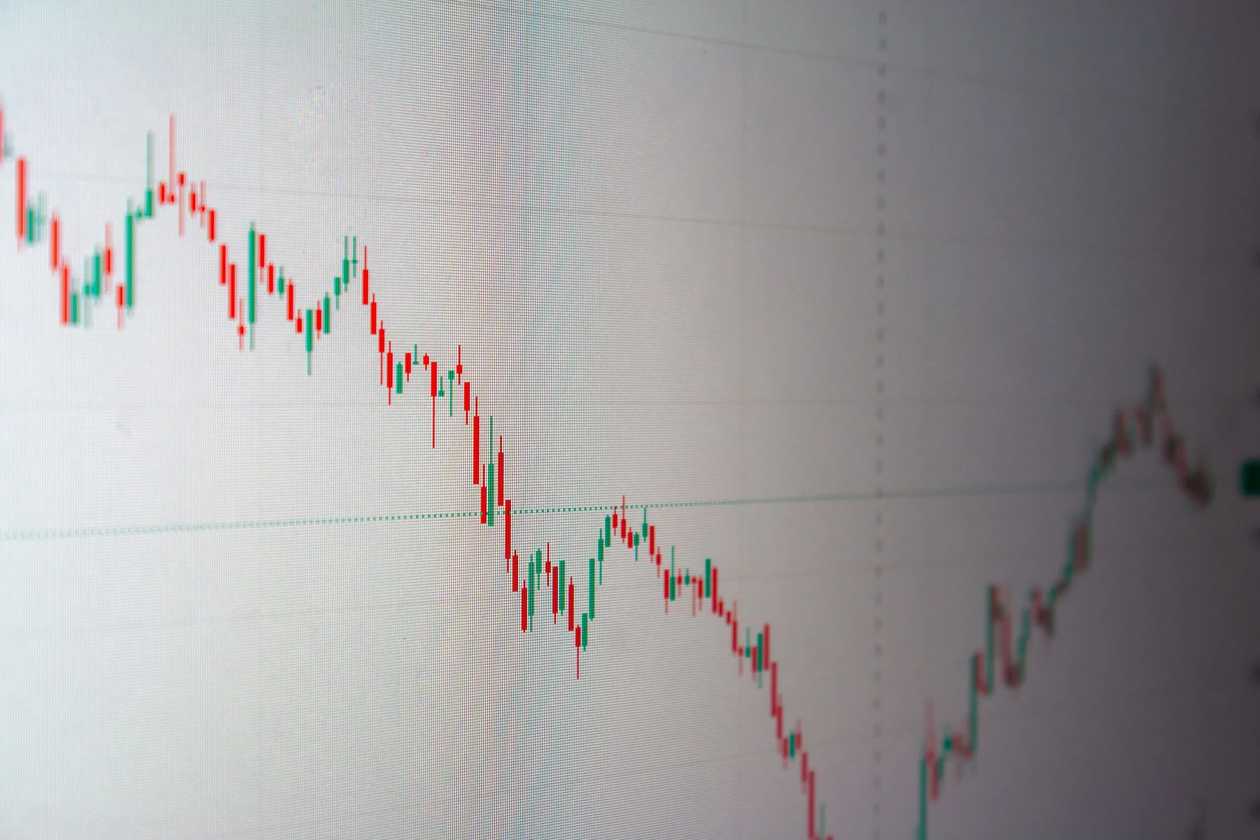 Graphique financier montrant des tendances haussières