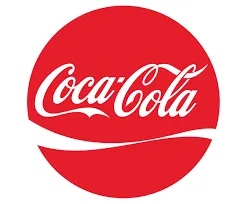 Logo Coca-Cola, inscription blanche sur un disque rouge